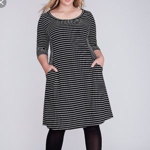 Striped Lane Bryant dress with pockets